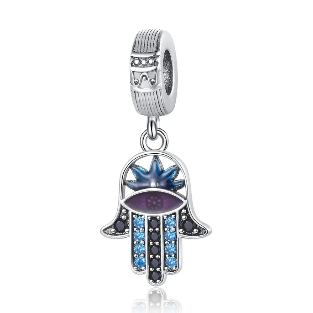 Heißer Verkauf 925 Silber Farbe Evil Eye Charm Dämon Auge Perle Für Original Armband & Armreif DIY Machen Mode Schmuck geschenk