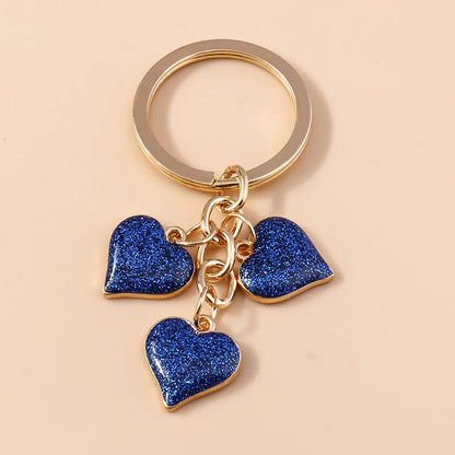 Schöne Bunte Herz Keychain Liebe Schlüsselanhänger Valentinstag Geschenk Schlüssel Ketten für Frauen Mädchen Auto Schlüssel Handtasche Schmuck Zubehör