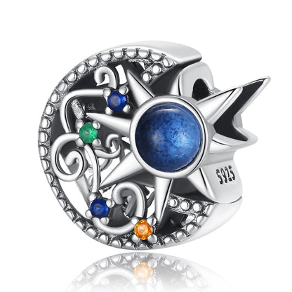 Blaue Serie 925 Sterling Silber Eidechsen-Herz Roboter Kaffee Mit Blumen Charms Passend für DIY Armband Halskette Casual Party Geschenke