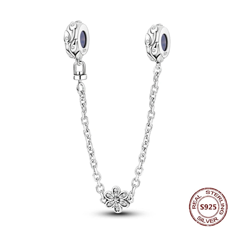 Sicherheitskette Libelle Schmetterling 925er Sterlingsilber Original Marienkäfer Kolibri Charm DIY Schmuckherstellung für Armband Armreif