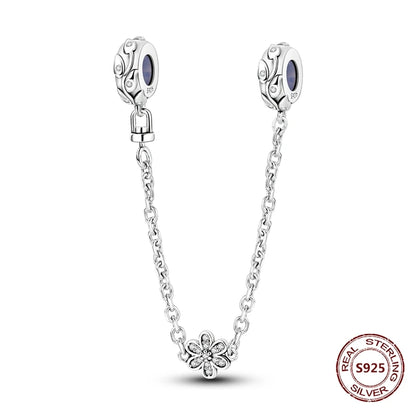 Sicherheitskette Libelle Schmetterling 925er Sterlingsilber Original Marienkäfer Kolibri Charm DIY Schmuckherstellung für Armband Armreif