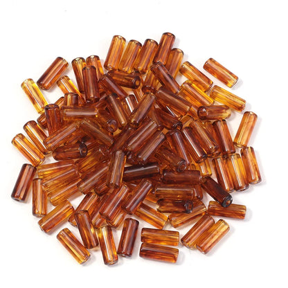 10–100 Stück quadratische Herzröhre, rund, bernsteinfarben, Acryl, lose Abstandshalter, Perlen für DIY-Schmuckherstellung, Armband, Anhänger, Zubehör