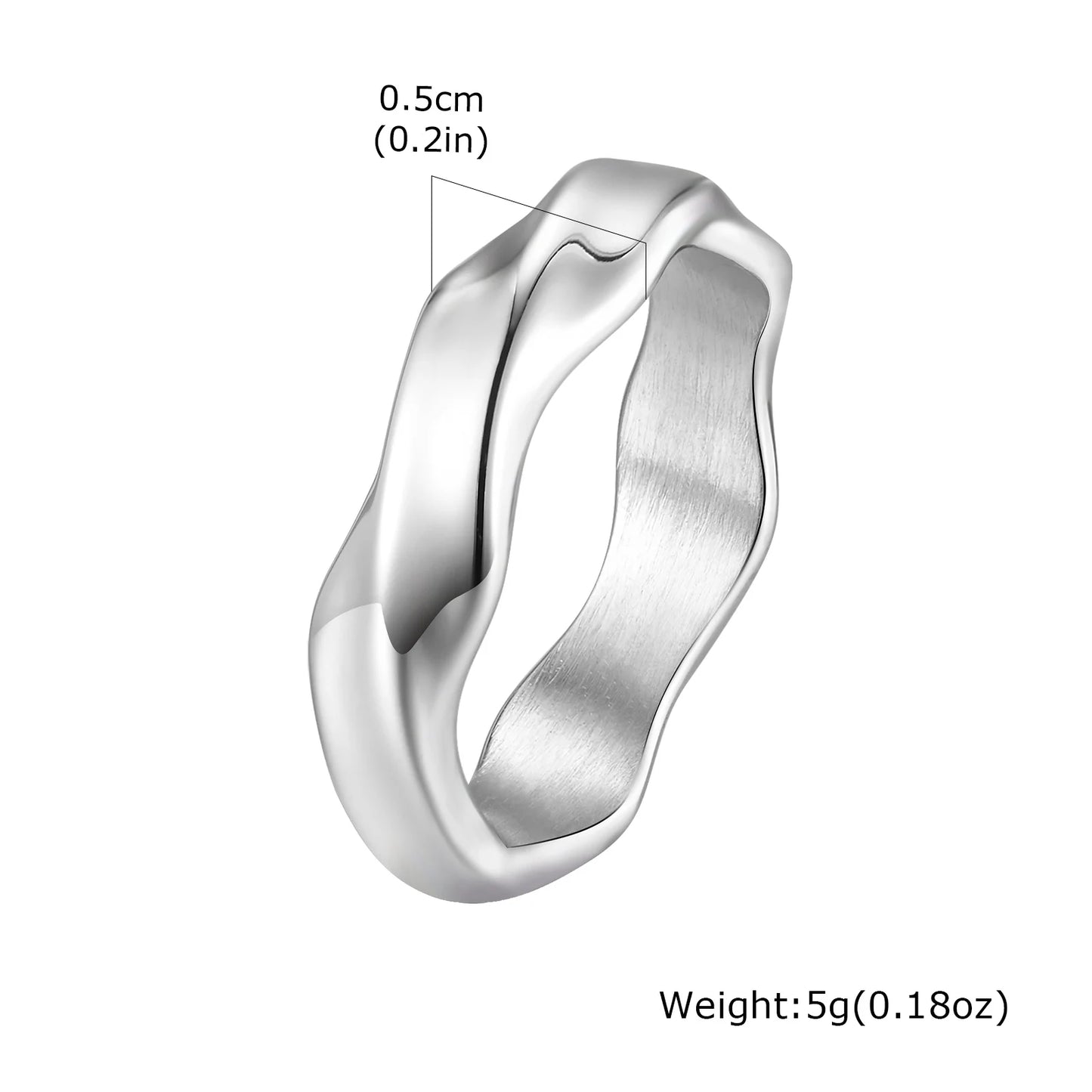 Einfache Mobius-Ringe für Männer und Jungen, einfacher Paar-Fingerring aus Edelstahl, Punk-Vintage-Schmuckgeschenke