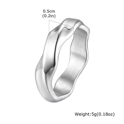 Einfache Mobius-Ringe für Männer und Jungen, einfacher Paar-Fingerring aus Edelstahl, Punk-Vintage-Schmuckgeschenke
