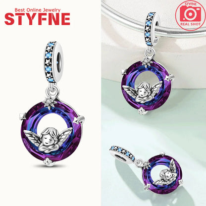 Neue Silber 925 Engel Skulptur Charms Herz Perlen Fit Original Armband für Frauen Schmuck Party Perlen DIY Edlen Schmuck Geschenke