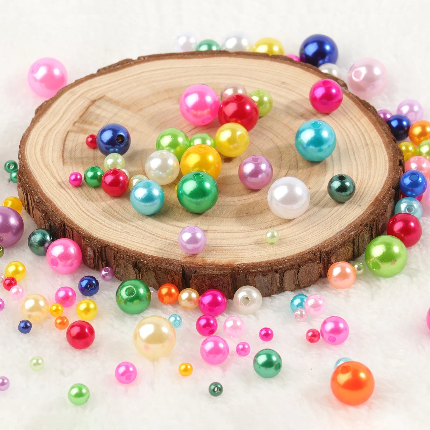 4mm 6mm 8mm 10mm Runde Imitation Perle Perlen Bunte Lose Kunststoff Acryl Spacer Perlen Für schmuck Machen Diy Armband Halskette