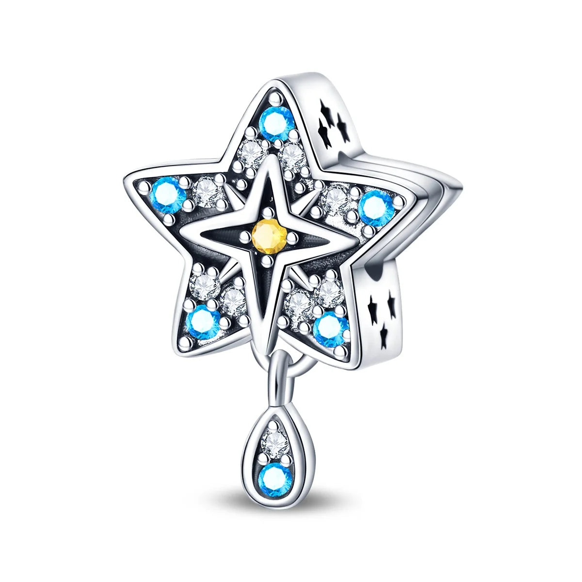 Blaue Serie 925er Sterling Jungfrau Maria Schleife Chamäleon Tanzschuhe Flugzeug Ticket Charm passend für DIY Armband Halskette süße Geschenke