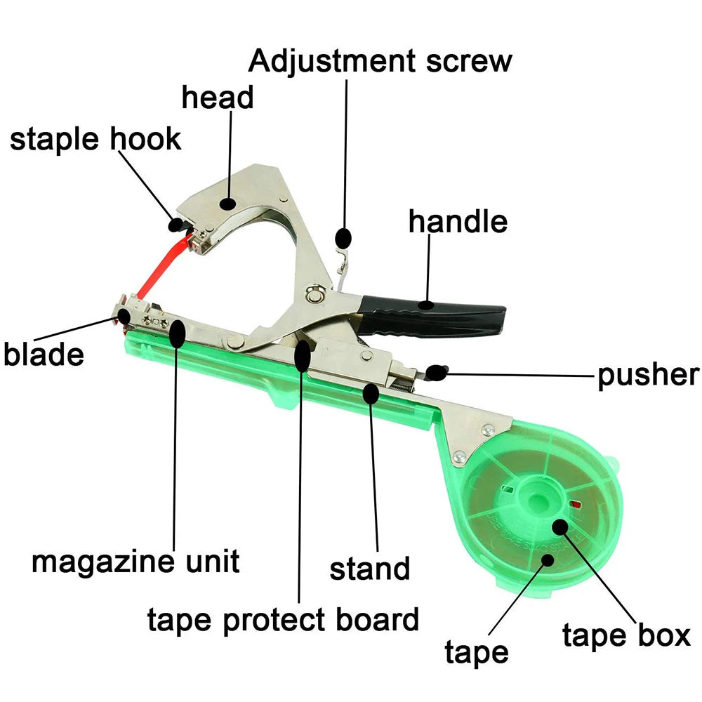 Dr tools Gartengeräte Strumpfband Pflanzen zweig Hand binden Binde maschine Hackfleisch Gemüse Tapener Bänder Hausgarten