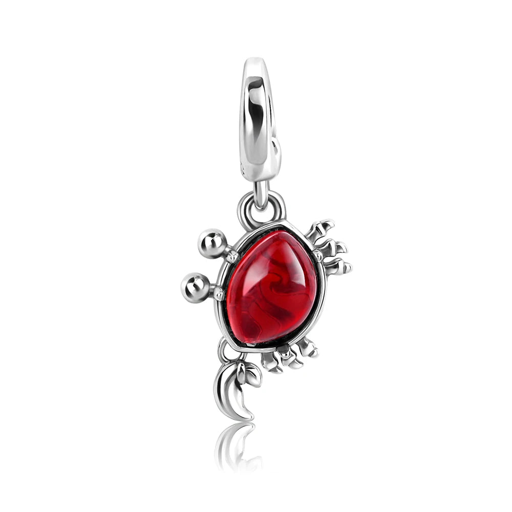 Beliebter Charm-Anhänger aus 925er-Sterlingsilber mit Delfin, sicherer Kette, Muschel und Qualle, passend für Armbänder, exquisites Strandparty-Geschenk