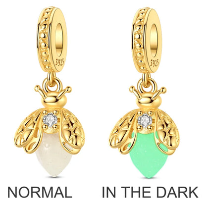 Golden Series Charms aus 925er-Sterlingsilber, zu öffnender Wal-Schmetterlings-Sonnen-Anhänger, CZ-Zirkon, passend für Original-Armbänder, DIY-Schmuck
