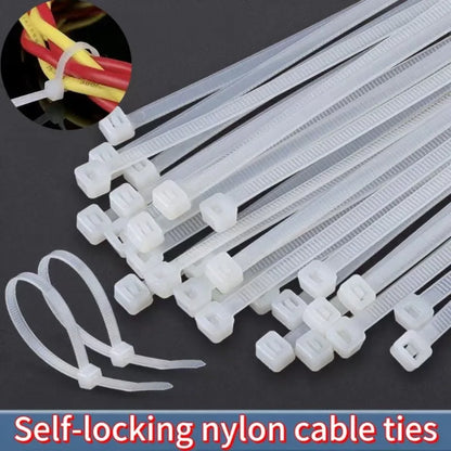 100–2000 Stück Kunststoff-Nylon-Kabelbinder, selbstsichernde Kabelbinder, Riemen, verstellbare Kabel, Befestigungsschlaufe, Heimbüro, Kabelbinder