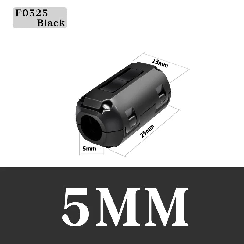 20/100PCS Ferritkern EMI Rauschunterdrücker 3,5-15mm Snap On Anti-Interferenz Schwarz RFI Filter für Kabel EMC Abschirmfilter