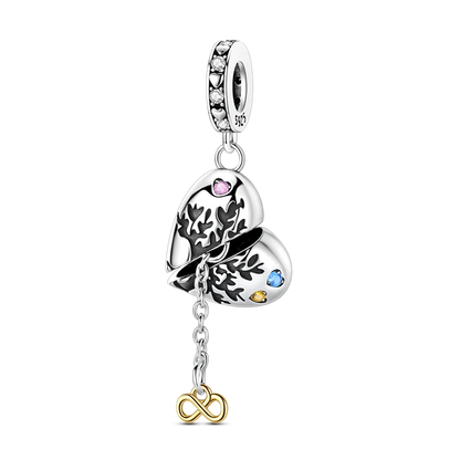 Original-Charm-Perle aus 925er-Sterlingsilber mit eingelegtem Zirkonium, Schleife, Liebesherz, Ballon-Anhänger, passend für Armbänder, DIY-Schmuckmarkierung