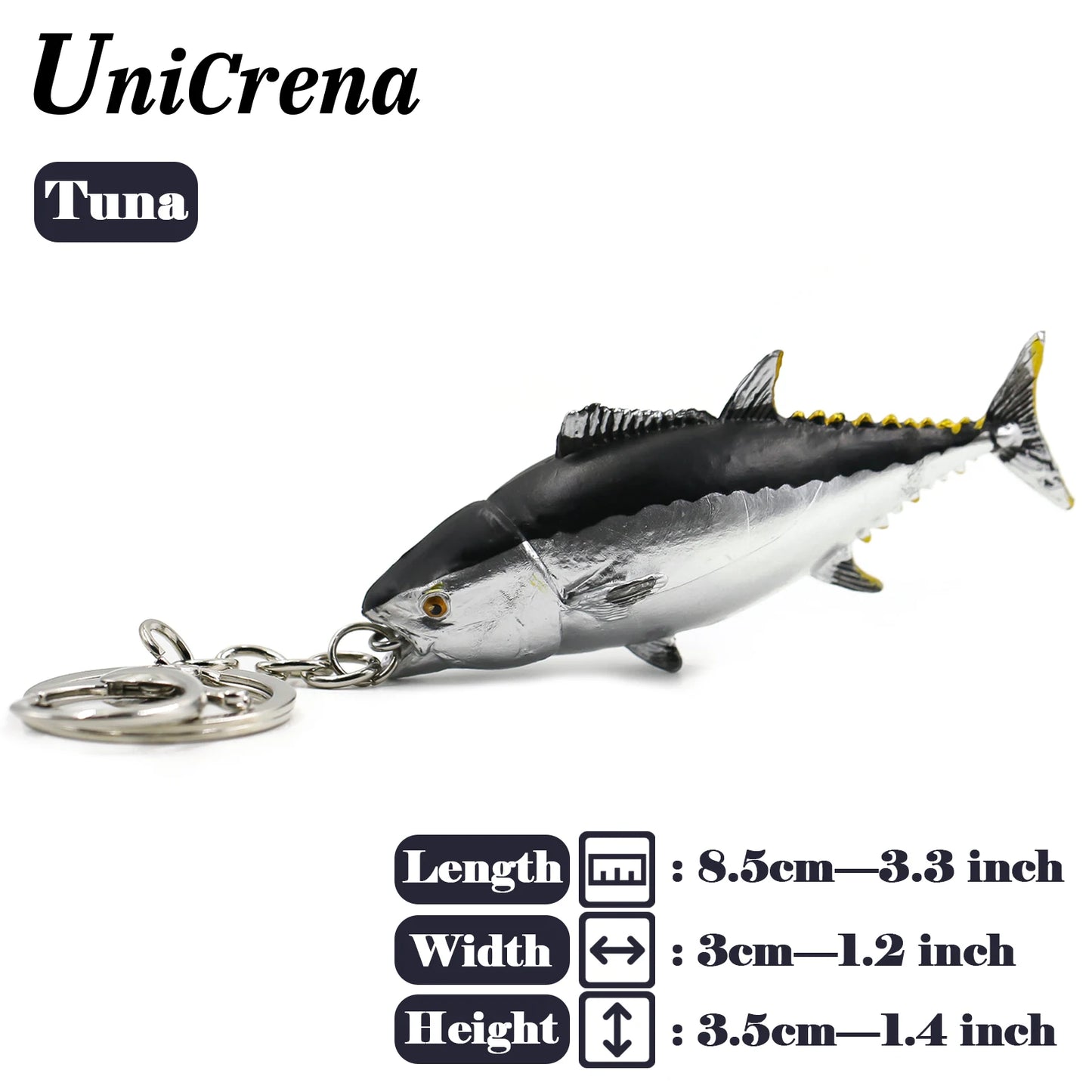 Fisch-Schlüsselanhänger, kreativer handgefertigter Fisch-Modell-Schlüsselanhänger, Forelle/Schnapper/Thunfisch/Salmon/Barsch, Schlüsselanhänger mit Angeldeshema, Schlüsselhalter-Zubehör