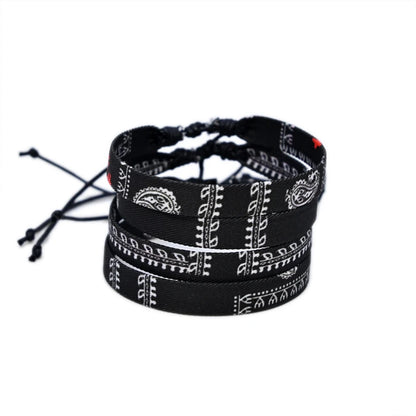 Geometrisches gepunktetes Palästina-Armband für Männer und Frauen, mehrfarbiges Handgeflecht, arabischer Stil, Gaza-Flagge, Schmuckzubehör