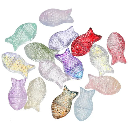 10 teile/los Allmähliche Kleine Goldfisch Glas Perlen Kristall Tschechische Spacer Perlen Für DIY Schmuck Machen Halskette Handgemachte Accessoires