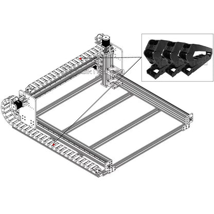 BulkMan3D QS25x50 R40 Kabelschleppketten-Set, nicht öffnende Kunststoff-Schleppleitung, Kabelträger für Ultimate Bee CNC-Maschine
