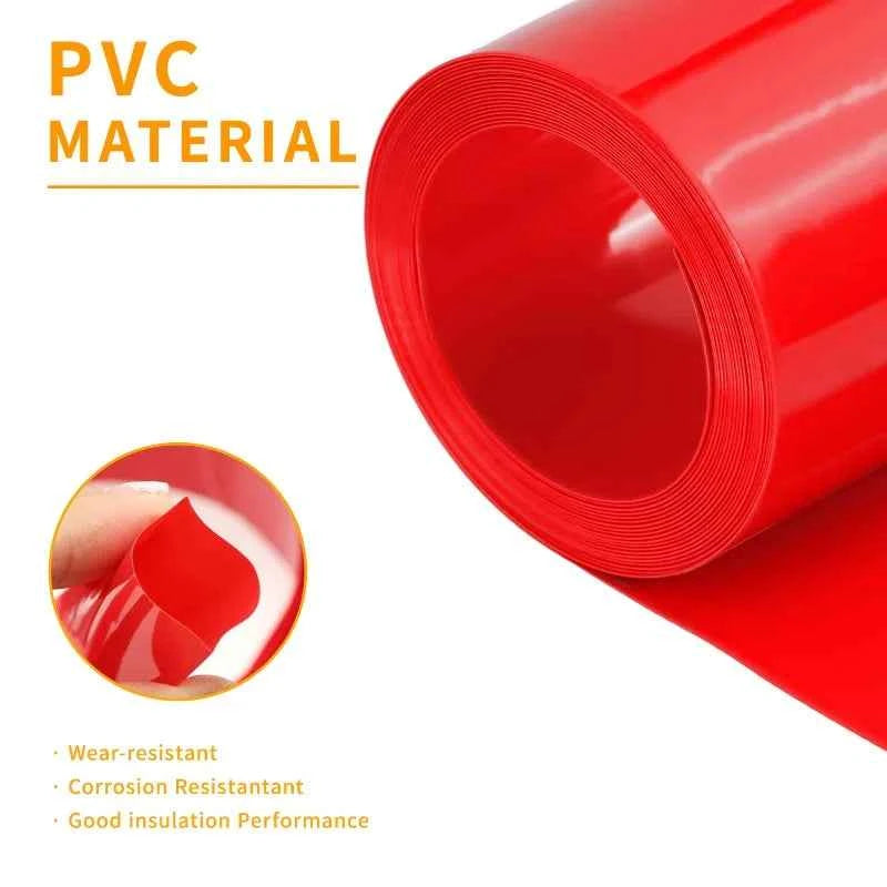 3/5 Meter grün/rot 7 mm ~ 150 mm PVC-Schrumpfschlauch 18650 Lithium-Batteriepack, isolierte Folie, Schutzhülle, Kabelhülse