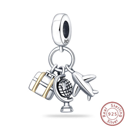 Passend für Qikaola 925 Original-Armbänder, blauer Zirkon, Eule, leuchtende Meeresschildkröte, Oktopus, 925er Silber, Charms, Perlen, DIY, Geburtstag, Schmuck, Geschenk
