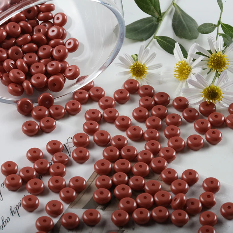 50/100 stücke 3x6mm Neue Glas Seed Bead Abacus Form Spacer Lose Perlen für DIY Schmuck Machen armband Halskette Charms Zubehör