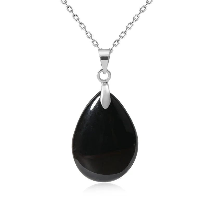 Naturstein Kristall Anhänger Teardrop Mode Halskette für DIY Halskette Ohrringe machen Schmuck Weihnachten Freundschaft Geschenk