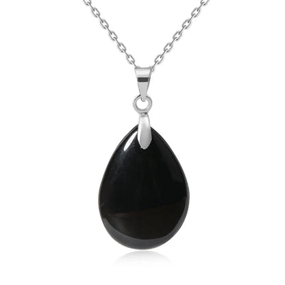 Naturstein Kristall Anhänger Teardrop Mode Halskette für DIY Halskette Ohrringe machen Schmuck Weihnachten Freundschaft Geschenk