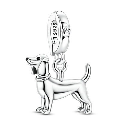 Neue Original 925 Silber Sterling Charms Perlen Anhänger Katze Hund Löwe Tiger Mädchen Junge Charms Fit Armband Frau Mode Schmuck Geschenk