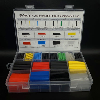 164-750-teiliges Schrumpfschlauch-Set, hitzebeständig – Isolierhülse für elektrische Kabel, Schrumpffolie