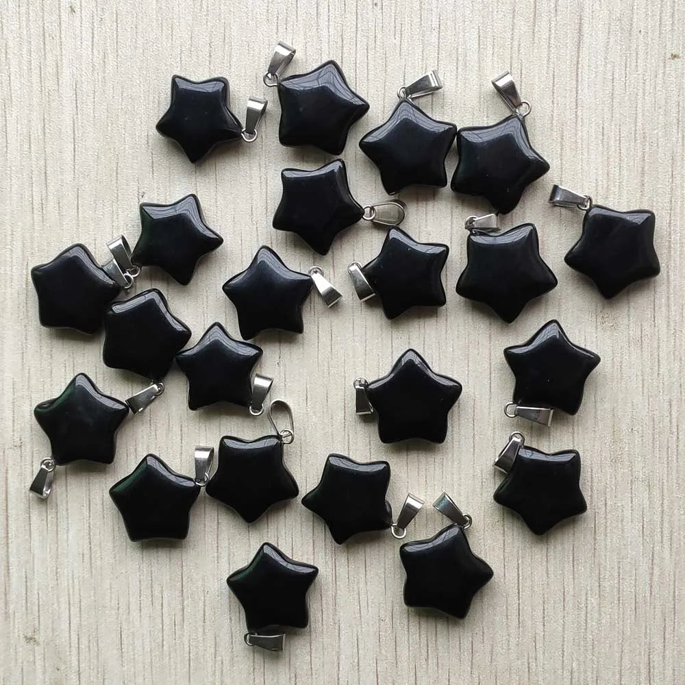 Gute qualität Verschiedene naturstein mix stern charms anhänger für diy schmuck zubehör machen 50 teile/los Großhandel