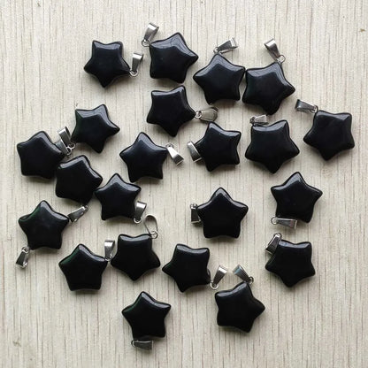 Gute qualität Verschiedene naturstein mix stern charms anhänger für diy schmuck zubehör machen 50 teile/los Großhandel