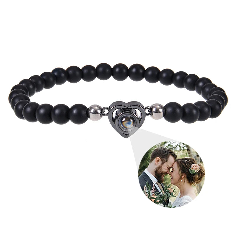 Custom bracelet with picture inside, personalized projection bracelets with photos, picture bracelet, personalized memorial gifts