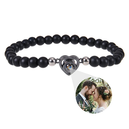Custom bracelet with picture inside, personalized projection bracelets with photos, picture bracelet, personalized memorial gifts