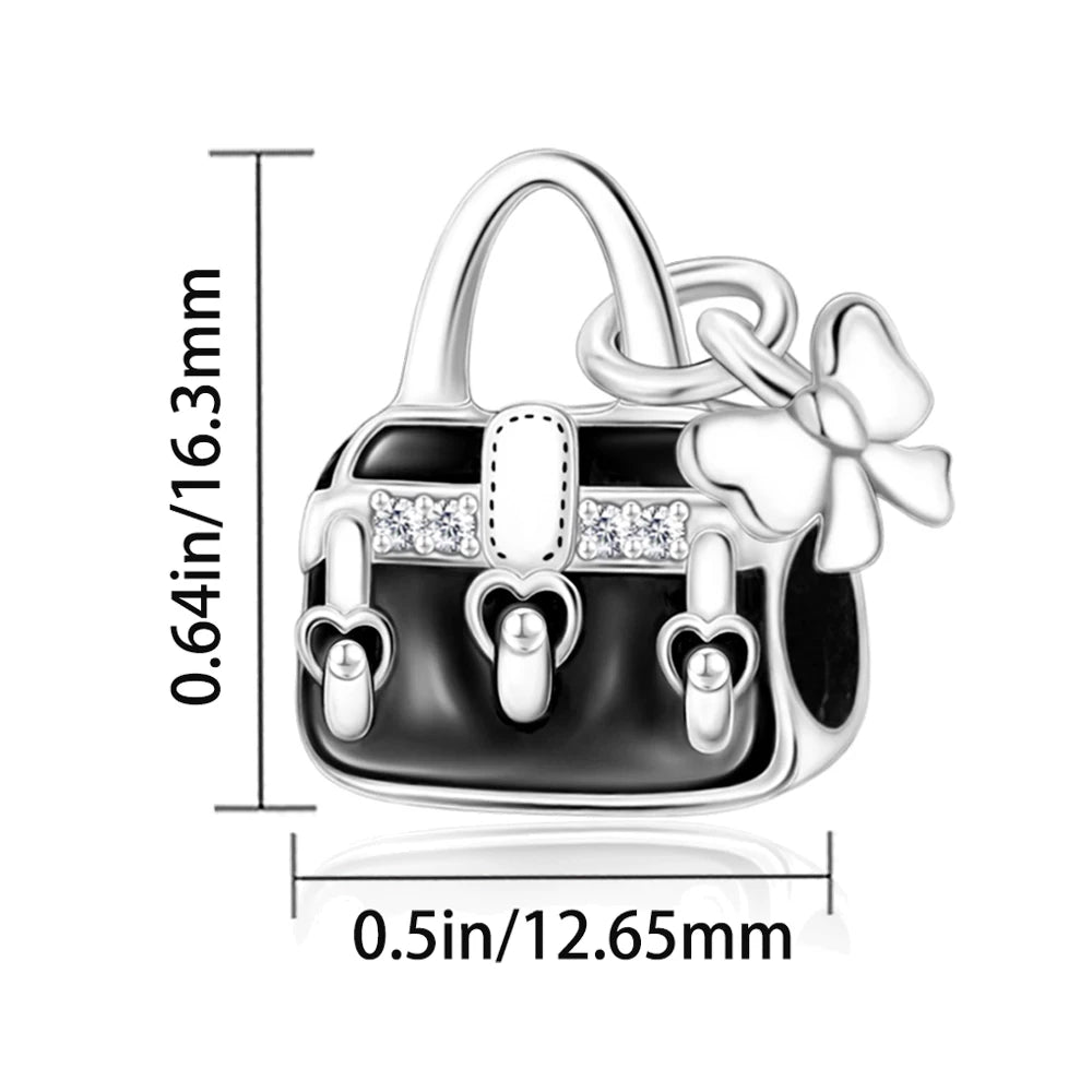 Funkelnde Edelsteinperlen aus 925er-Sterlingsilber mit eingelegten Edelsteinen und baumelnder Charm mit unendlichem Knoten, passend für Schlangenarmband, Boutique-Halskette, schönes Geschenk