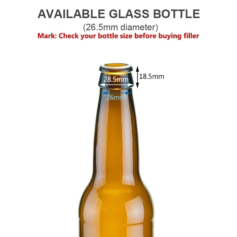 Bierglas-Flaschenfüller-Adapter, entschäumender Bierhahn-Adapter für 28-mm-PET-Flasche, 38-mm-PET-Flasche, Einreichung von Swing-Top-Flaschen
