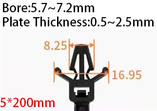 Schwarz weiß Reiß verschluss Nylon Kunststoff Loop Lock befestigen Riemen Wrap Organizer Pfeil Auto Auto geflügelt Push Mount Reiß verschluss Kabelbinder