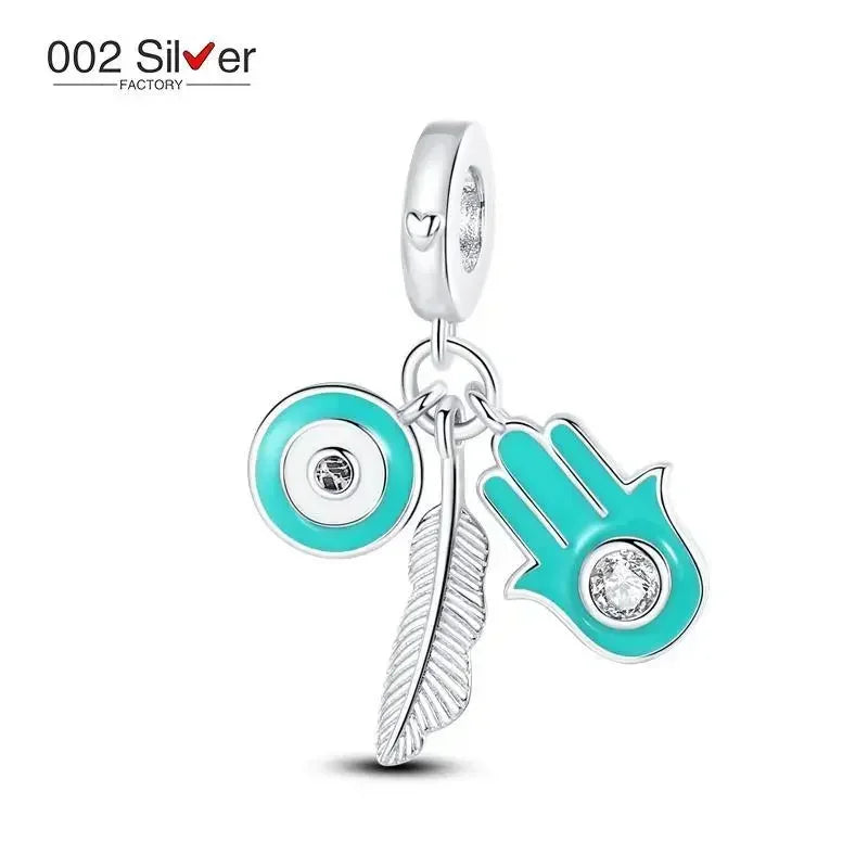 Heißer Verkauf 925 Silber Farbe Evil Eye Charm Dämon Auge Perle Für Original Armband & Armreif DIY Machen Mode Schmuck geschenk