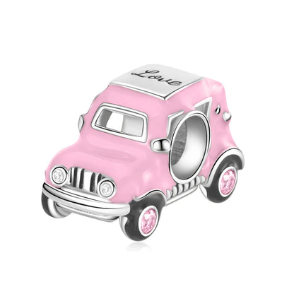 Charm-Anhänger aus 925er-Sterlingsilber mit Oktopusperlen und Stammbaum und Herz, passend für Schlangenarmband, Boutique-Halskette, rosa Anhänger, Geschenk
