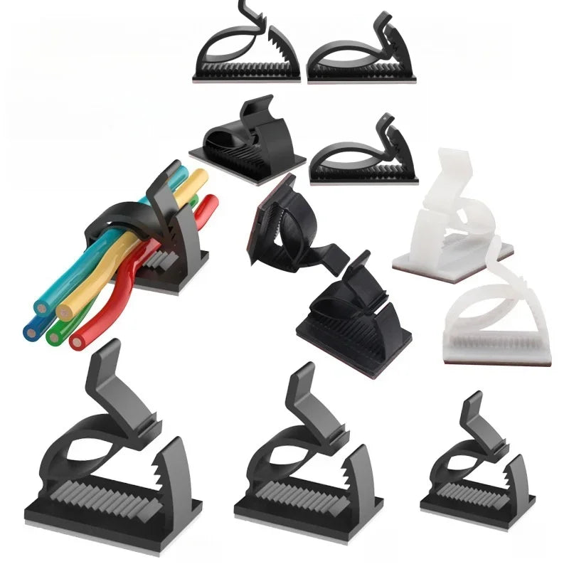 60/10Pcs Selbst-klebe Auto Feste Clip Datenkabel Kabel Dekorative Halterung Befestigung Organizer Draht Auto Verschluss innen Zubehör