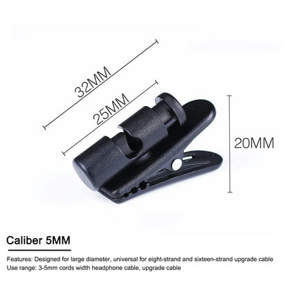 OKCSC Kabelclip Audio Line Kopfhörer Kabelklemme Halter 360° °   Drehbare Kopfhörer, Mikrofonkabelmanager, Kabelwickler mit fester Klemme