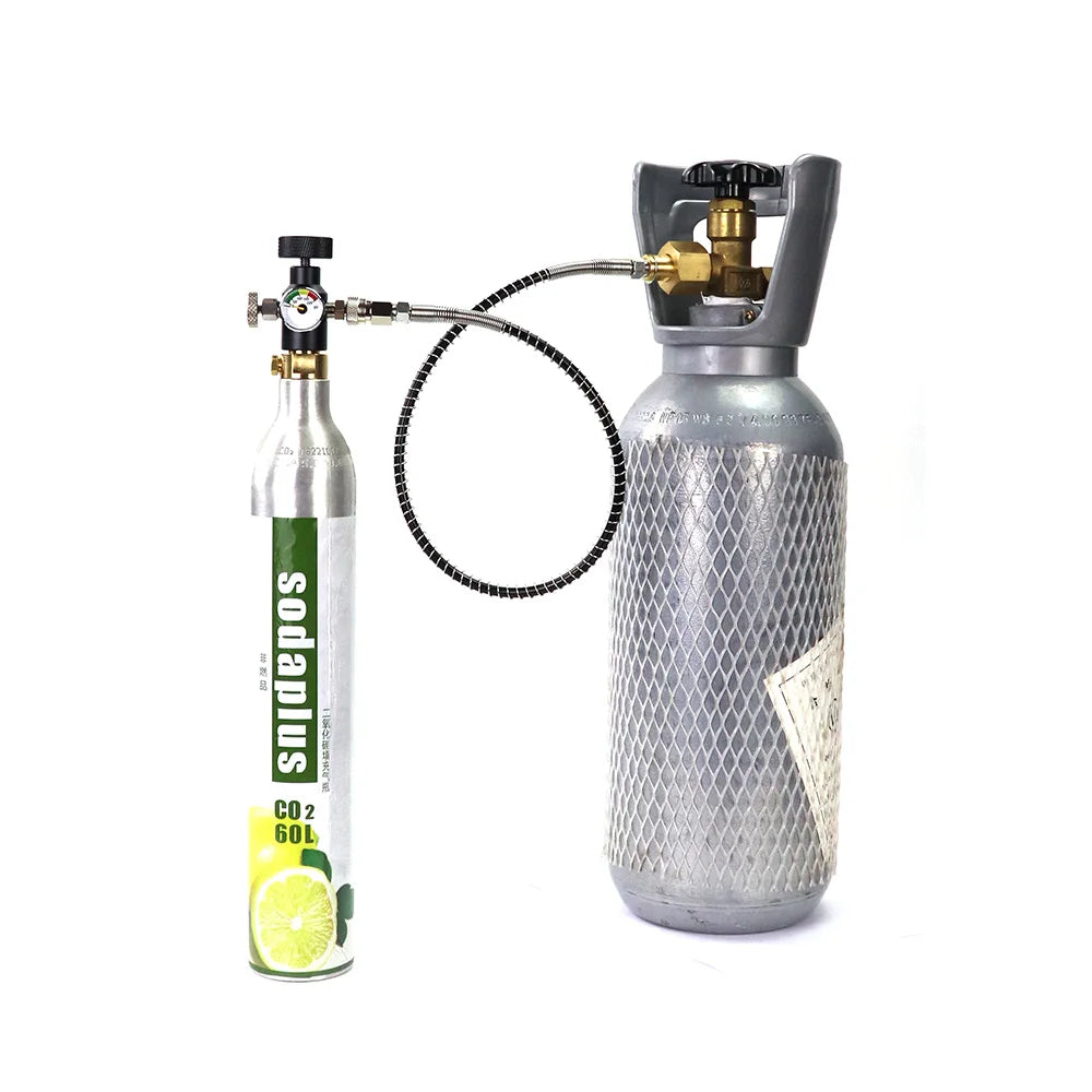 CO2-Zylinder-Tank-Nachfülladapter-Schlauchlehre-Set für Sodastream zum Aufladen von Nachfüllen von CO2 mit W21.8-14 G3/4 CGA320-Anschluss
