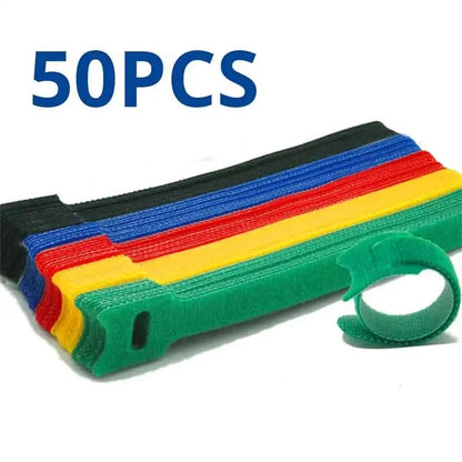 10/200 Stück abnehmbare Kabelbinder, farbige Kunststoffe, wiederverwendbare Kabelbinder, Nylon-Schlaufenwickel, Reißverschluss, Typ Kabelbinder, Drahtverband