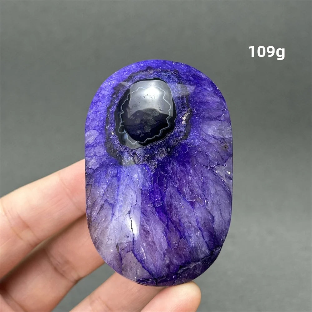 Natürlicher Edelstein Achat Kristall Palm Spielen Mineral Quarz Reiki Heilung Energie Spirituelle Meditation Home Decor Geschenk