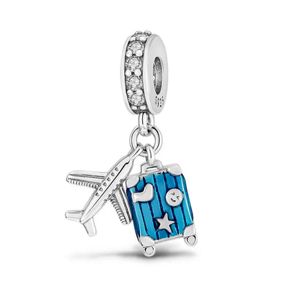 Teufelsaugen-Charm aus 925er Silber, Original-Hand der Fatima, blauer Zirkon, Kreuz, blaue Augen, passend für Armbänder, DIY-Herstellung von Schmuck, Geschenk