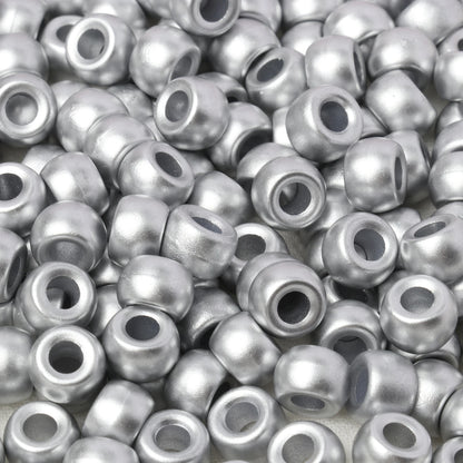 100 stücke gold farbe silber farbe 6x9mm pony perlen acryl lose perlen diy handwerk schmuck armbänder machen haar zubehör