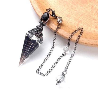 Natürliche Stein Geist Pendel Anhänger Gitter Kette Energie Glück Geheimnisvolle Reiki Harz Für Schmuck Machen Zubehör Halsketten