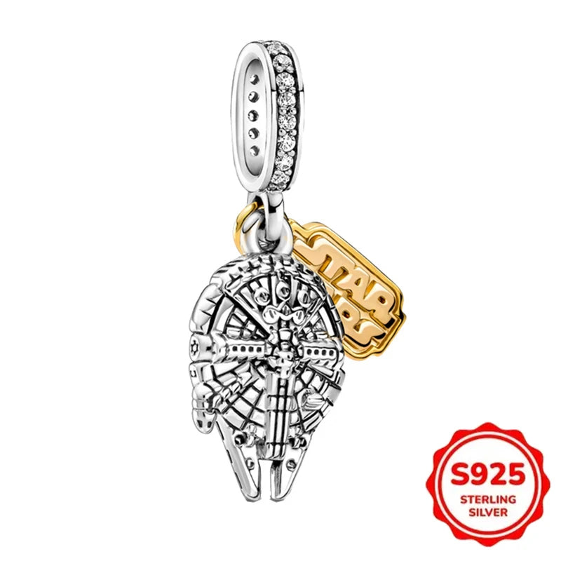 925 Sterling Silber Charms Heiße Star Wars Serie Mandalorianer Helm Anhänger Perlen Original Damen Armbänder DIY Schmuck Geschenke