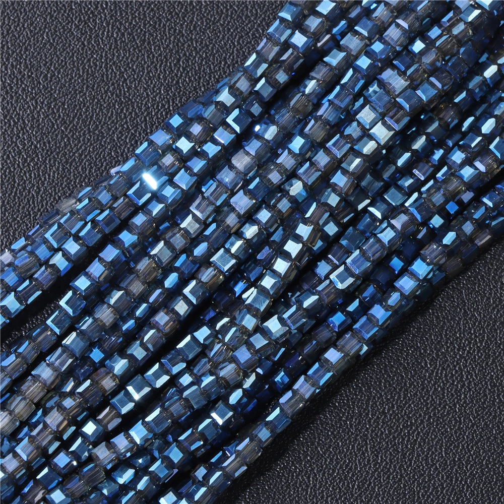 Heiße Natürliche Facettierte Stein Perle 2-3mm Kleine Quadratische Quarz Granat Glas Cube Lose Perlen Für Schmuck Machen hand Zubehör
