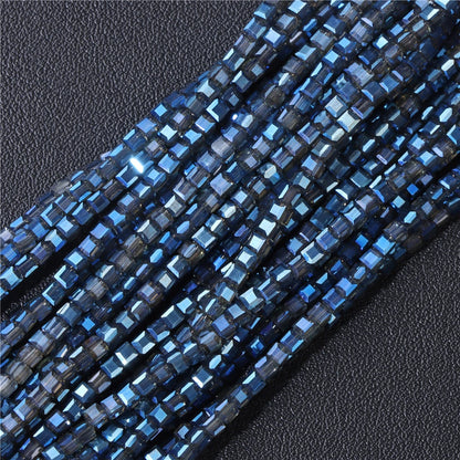 Heiße Natürliche Facettierte Stein Perle 2-3mm Kleine Quadratische Quarz Granat Glas Cube Lose Perlen Für Schmuck Machen hand Zubehör