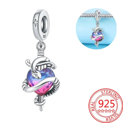 Exquisiter kleiner Affe aus 925er-Sterlingsilber, umarmender roter Herz-Anhänger, passend für Armbänder, Halsketten, Party-Paarung mit handgefertigten Geschenken
