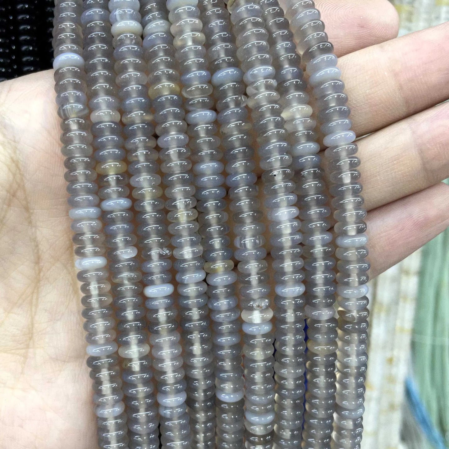 Naturstein Rondelle 2X6mm Türkise Quarz Jaspis Achate Flache Runde Spacer Perlen für Schmuckherstellung DIY Armband Zubehör